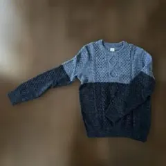 【新品】【GAP 】ケーブルニットセーター グレー系　Ｍ