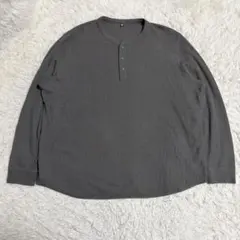 UNIQLO ワッフルヘンリーネックTシャツ オンライン限定サイズ 3XL