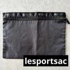 レスポートサック　レスポ　lesportsac ポーチ　蛍光　ブラック　黒のサムネイル