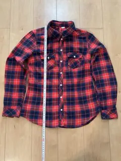 チェック柄長袖シャツ フランネル素材