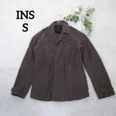 インス メンズミリタリージャケット(S)焦げ茶 コットン100 インナー迷彩柄のサムネイル