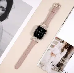 【ラスト1点】Apple Watch バンドレザーストーンゴールド ピンク