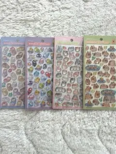 え*り様 国内正規品 ボンボンドロップシール 4枚 カピバラ トリ アルパカ モ