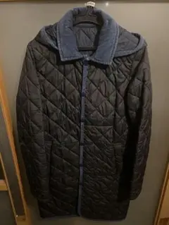 断捨離中！　ネイビー キルティングロングジャケット　コート　WIGSTON