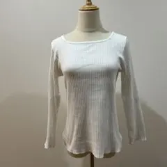 ショコラフィネローブ ホワイト 長袖 Tシャツ カットソー フリーサイズTシャツ