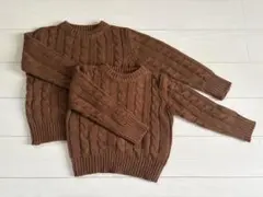 petit mainケーブル編みセーター　110cm130cmセット