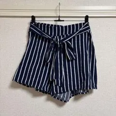 ショーパン Shop17 ネイビー×ホワイト ストライプ レディース Mサイズ