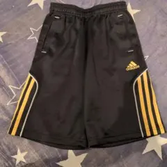 adidas ハーフパンツ 黒/黄