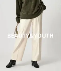 BEAUTY&YOUTH｜裏起毛バックゴム ストレートパンツ ウォッシャブル