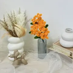 韓国風 枯れない花 モールフラワー 金木犀花束ショッパー付