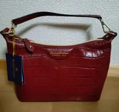 Modaprincipe クロコ型押し ショルダーバッグ レッドのサムネイル