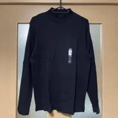 ユニクロUNIQLOリブハイネックT3XLブラック新品未使用タグ付き