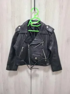 ブラック ライダースジャケット