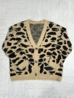 ヒョウ柄長袖カーディガン
