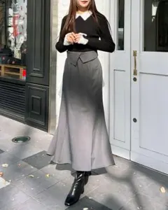 【⟡美品】INGNI 春夏秋冬 2way共ベルト付マーメイドスカート（グレー）