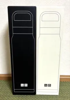 ユニクロ　ノベルティ⭐︎水筒⭐︎ステンレスボトル【ホワイト&ブラック】セット
