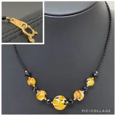 3-2708 琥珀？K18 ネックレス