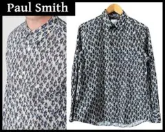 美品 ポールスミス 23AW Woven Daisy フローラル 総柄 シャツ