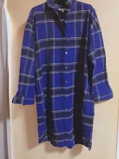 GLOBALWORK グローバルワーク ロング ネルシャツ L 綿　チェック