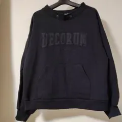 LOGOSDAYSブラック スウェットトレーナー　裏起毛М