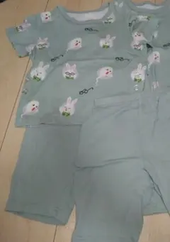 UNIQLO ベビーパジャマセット 90cm ミントグリーン おばけ