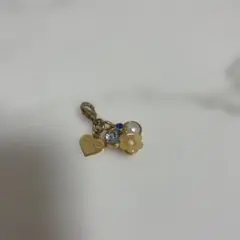 サマンサタバサ　チャーム　ブルー　お花