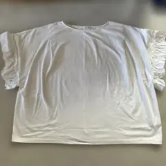女性用Tシャツ　BONHEUR フリル袖 Tシャツ Mサイズのサムネイル