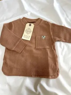 新品 OCEAN＆GROUND 長袖 トップス  ロンT ワッフル 90