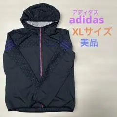 【美品】adidas ハート柄 ジャンパー XL（OT）ピンク パープルのサムネイル