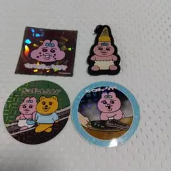 （値下げ）おぱんちゅうさぎラバーストラップとシール３枚
