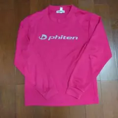 phiten　ファイテン　ロンT　長袖Tシャツ　ピンク　美品　SS　記念Tシャツのサムネイル