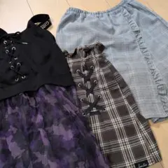JENNI love チェック柄 キュロットスカートのサムネイル