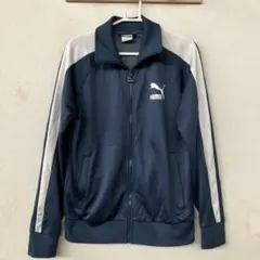 希少PUMA セットアップ ヒットユニオン製 シャドーストライプ 紺 白
