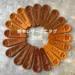 栃木レザーミニタグ20枚♪smile肉球　ミックス4