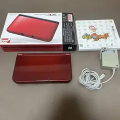 Nintendo 3DS LL 赤 本体 充電器 ソフト付き