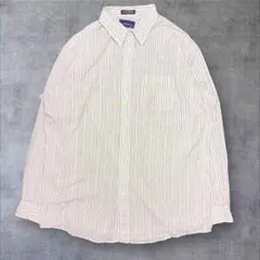 k*a様 【ARROW】US輸入アメリカ古着マルチストライプ長袖シャツメンズ2X