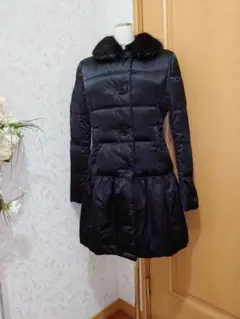 ❤極上美品❤【PRADA】ビーバーファー襟付きダウンコート❤ブラック系 