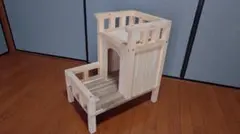 32★ベッド★テラス付き★キャットハウス★ハンドメイド猫ハウス★お掃除ロボットのサムネイル