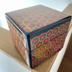 【昭和レトロ】 三段 重箱 19.5cm