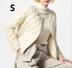 UNIQLO　パフテックキルティングジャケット/ウォームパデッド　オフホワイト