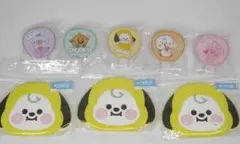 BTS　BT21　うちわクリップ　＋　シリコンミラー　まとめて