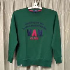 美品　90s　VAN CLUB トレーナー Mサイズ　グリーン　緑