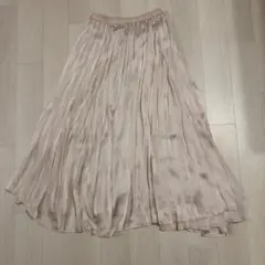ダイアグラム ベージュ プリーツ ロングスカートのサムネイル