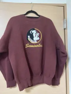 セミノールズ ロゴ トレーナー バーガンディ