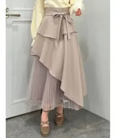 dazzlin アシメティアードプリーツスカート
