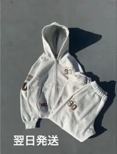 9090 Numbering Check Zip Hoodie ジップパーカー