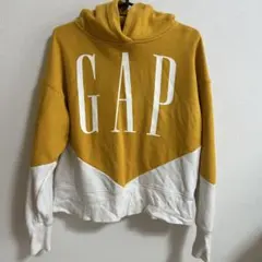 GAP マスタード クロップド パーカー　フード付きパーカー