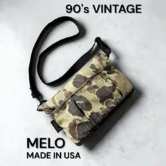 希少柄 MELO USA製90'sビンテージ ダックカモ サコッシュメロバッグのサムネイル
