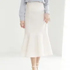 【美人百花掲載】ペプラムロングスカート　マーメイド