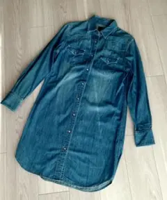 美品 アメリカンラグシー デニムロングシャツ シャツワンピース